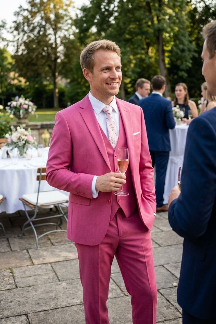 Elegant 3-Piece Men's Suit Set with Vest