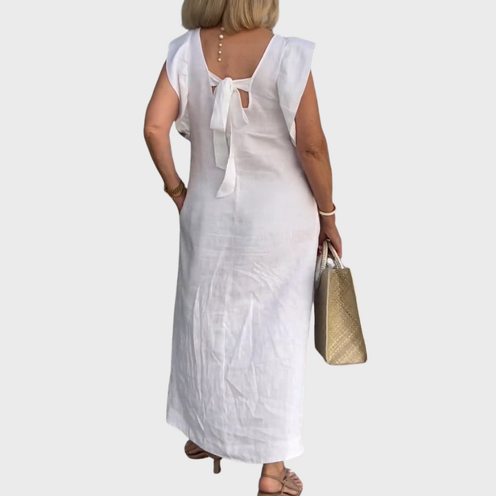 Sleeveless Casual Women's Maxi Dress with Pockets