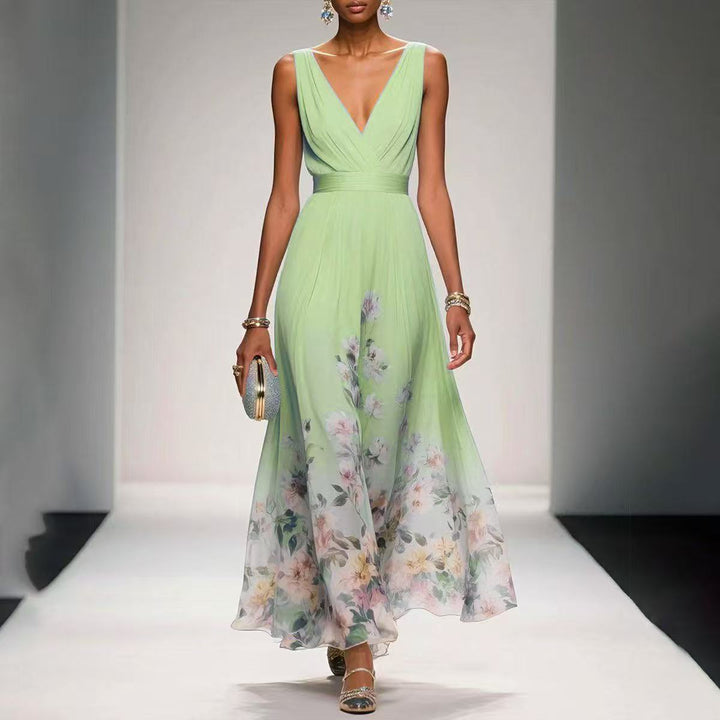 Elegant Women Maxi Wedding Guest Dress