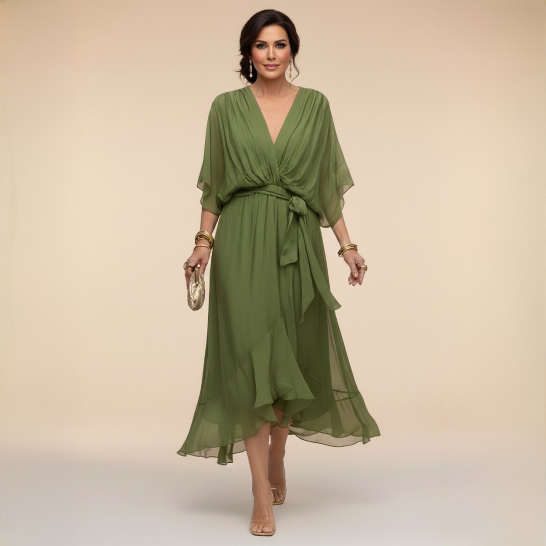 Elegant Lightweight Women's V-Neck Dress