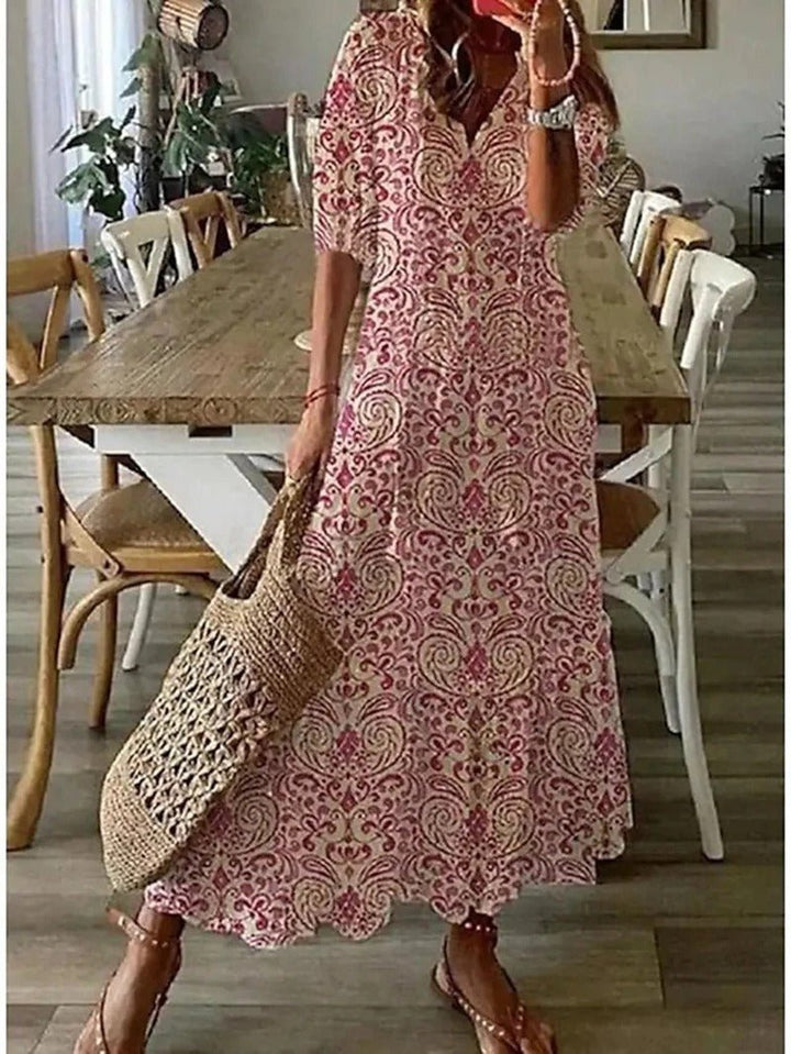 Figure-Flattering Boho Women's Maxi Dress