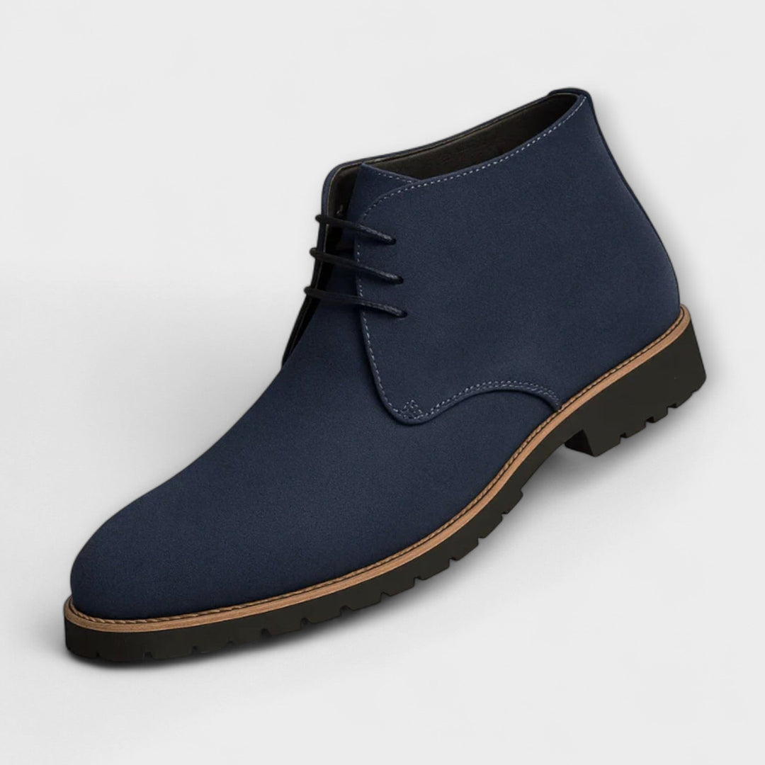 Classic Men's Chukka Boots - Ankle-High Lace-Up Boots with Non-Slip Sole