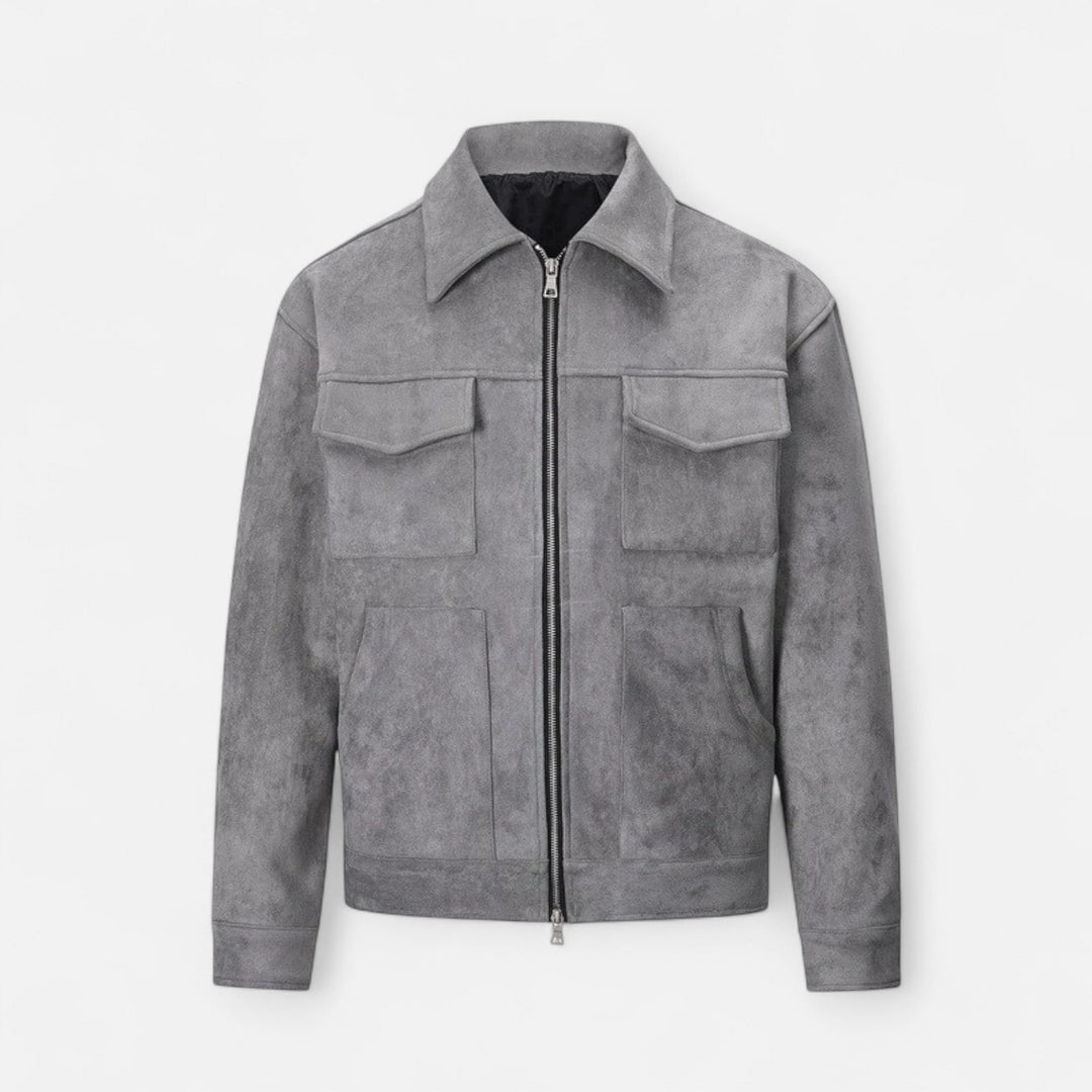 Elegant Suede Men's Jacket