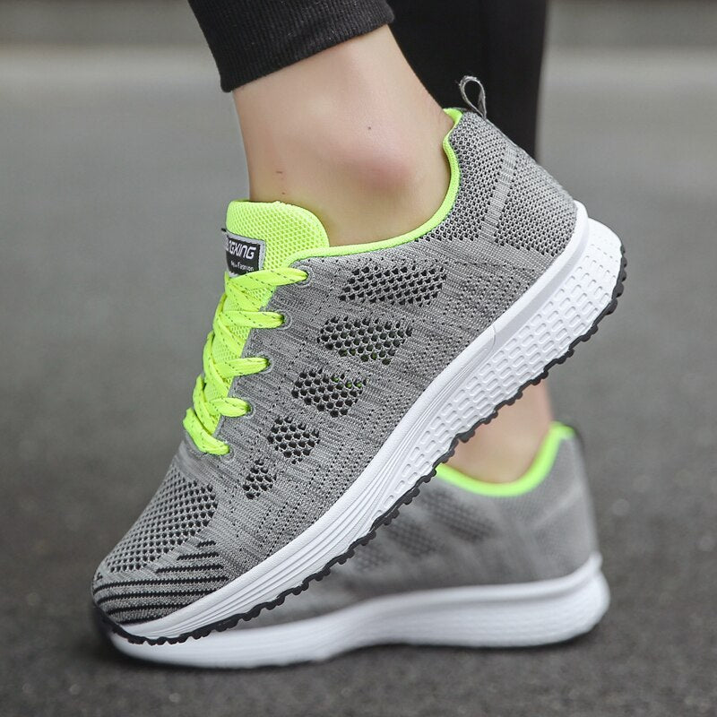 Ergonomic Women's Casual Shoes - Lightweight Sneakers with Breathable Material