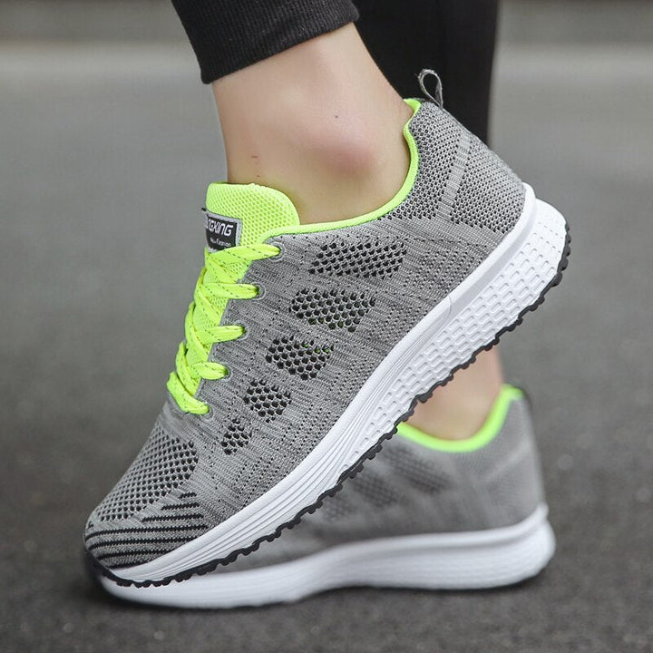 Ergonomic Women's Casual Shoes - Lightweight Sneakers with Breathable Material