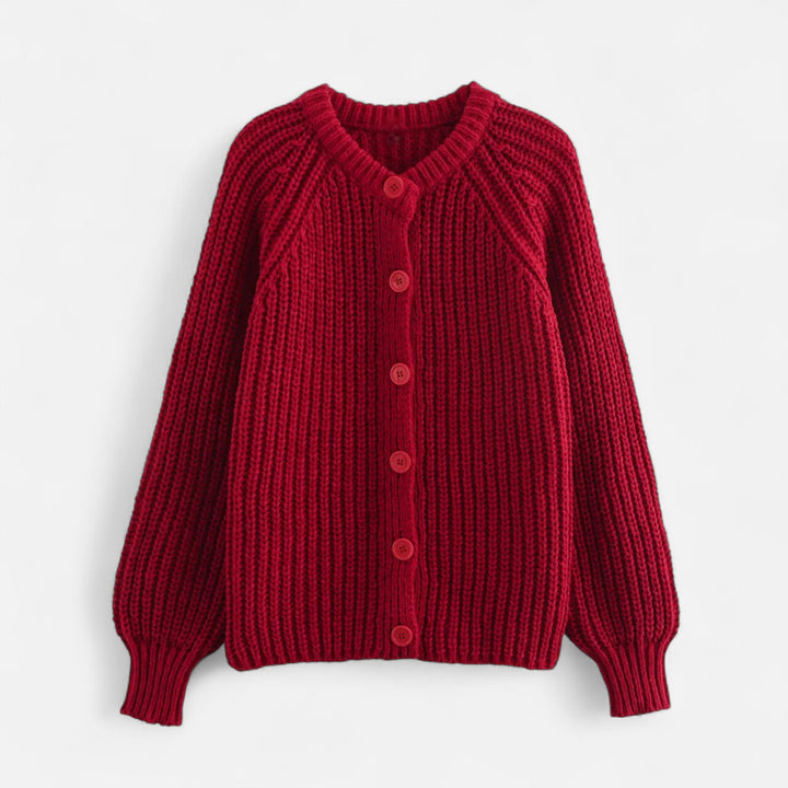 Classic Vintage Women's Crew Neck Cardigan