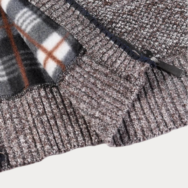 Classic Zip-Up Cardigan for Men