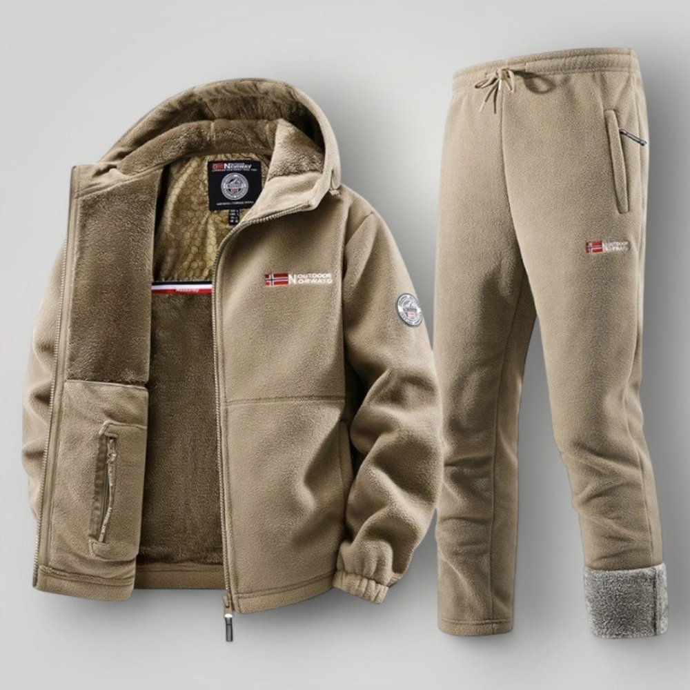 Men's Winter Jacket with Thermal Fleece Lining - Weather-Resistant and Windproof