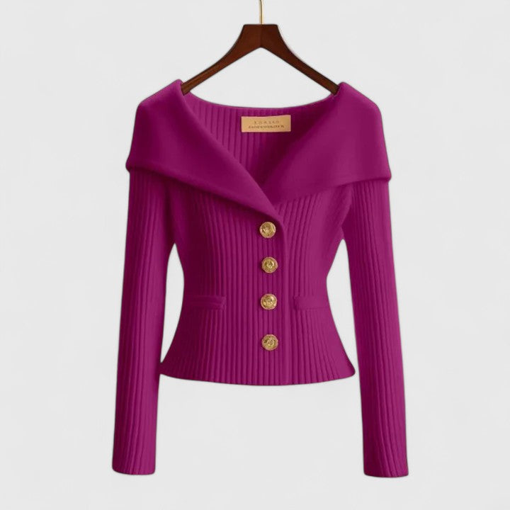 Women's Off-Shoulder Button Cardigan