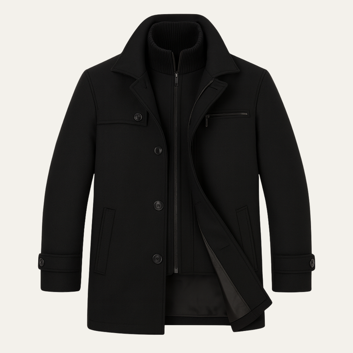 Warm Adjustable-Cuff Men's Winter Coat