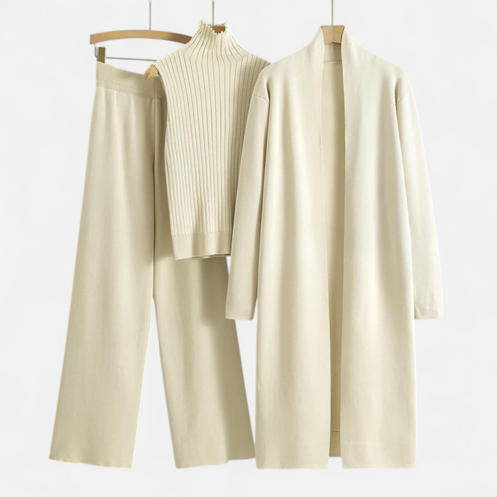 Elegant 3-Piece Knit Cardigan Set for Women