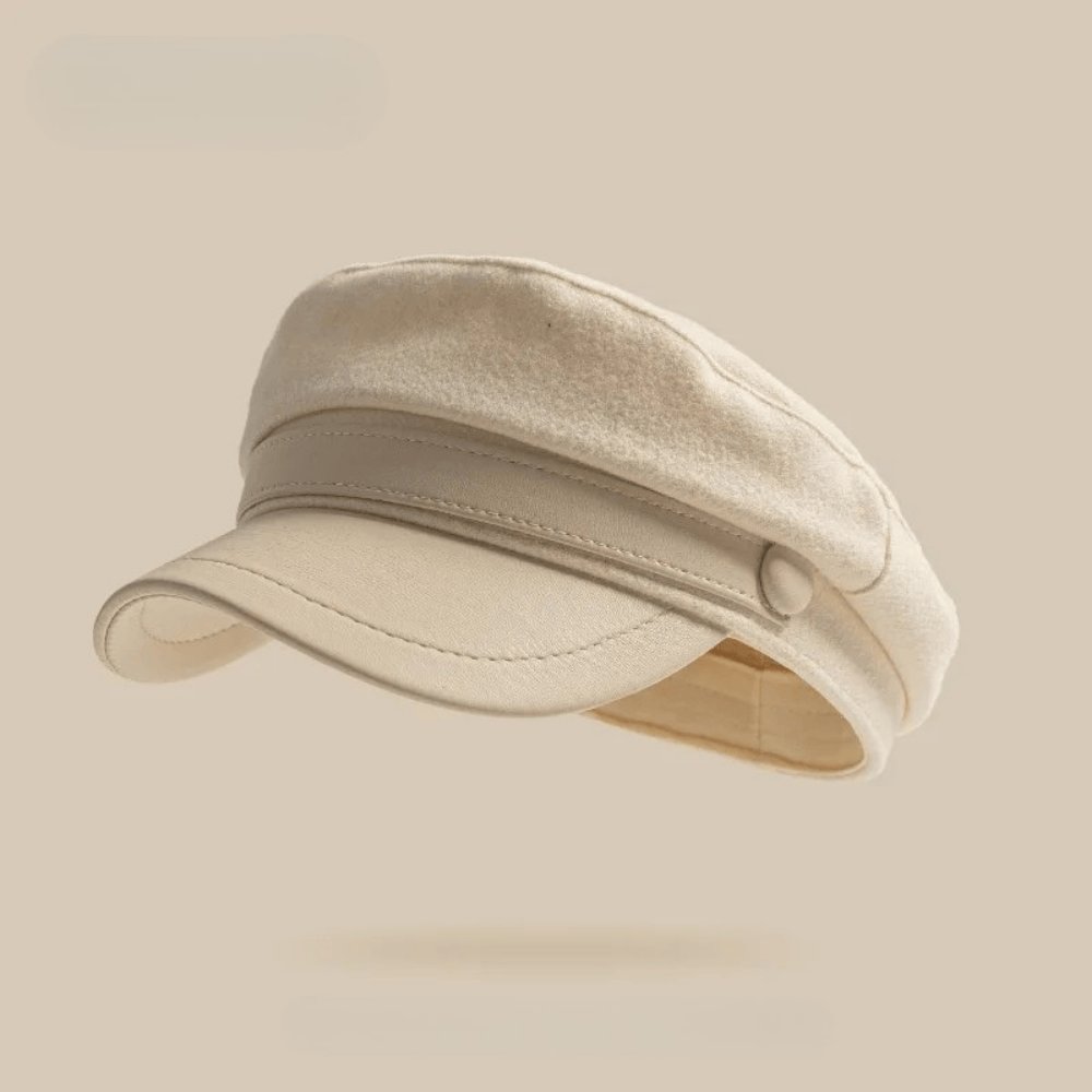 Classic Men's Fisherman Cap in Felt with Leather Brim