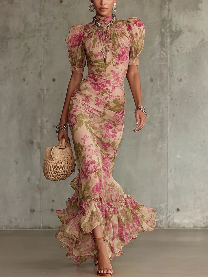 Elegant Vintage Women's Maxi Dress