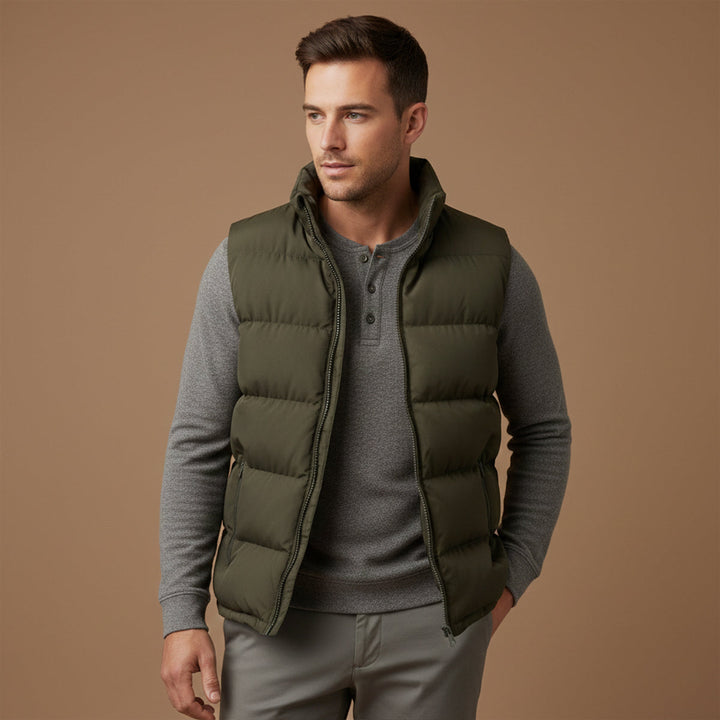 Warm Lightweight Men's Padded Puffer Vest