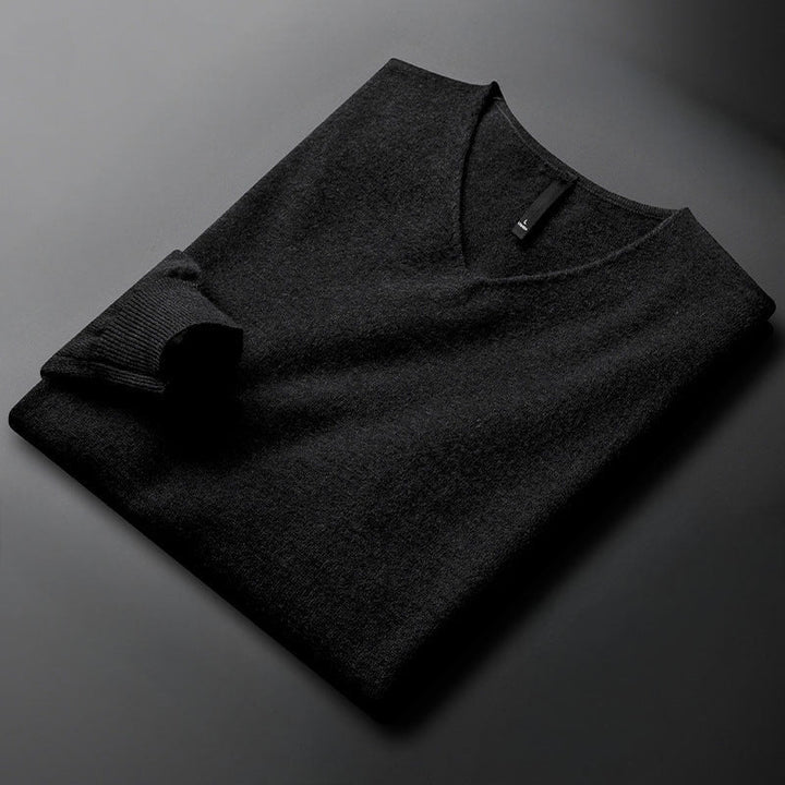 Luxury V-Neck Sweater Men's Premium Knit