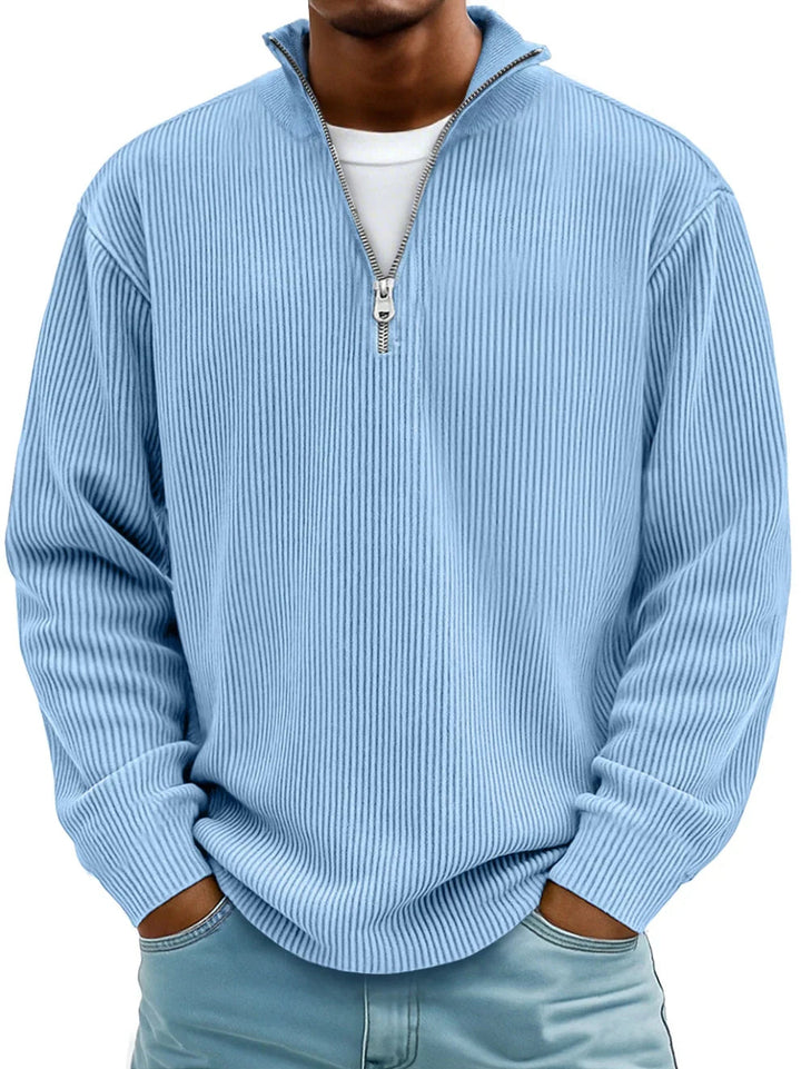 Trendy Half-Zip Knit Sweater for Men