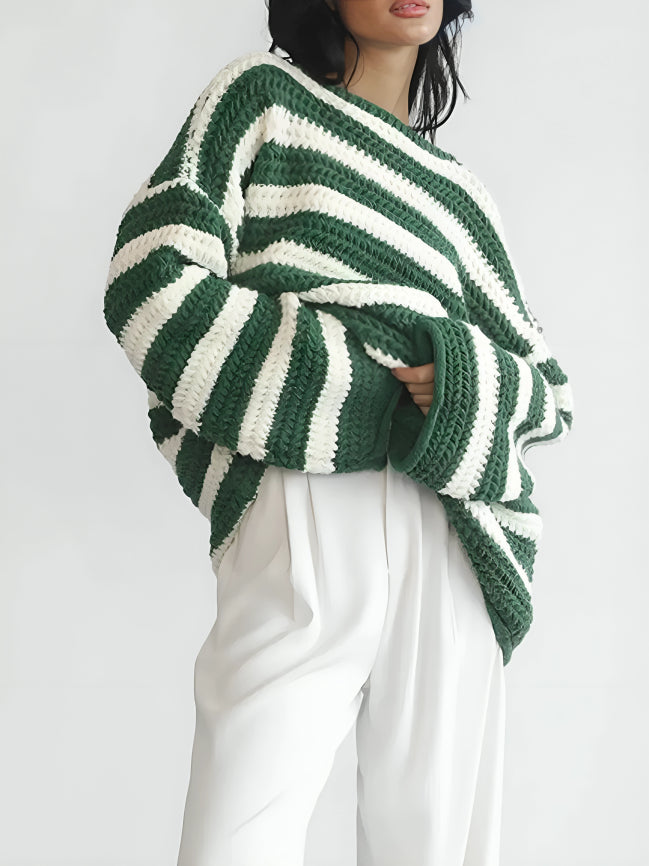 Women's Cozy Soft Knit Pullover Sweater with Relaxed Fit