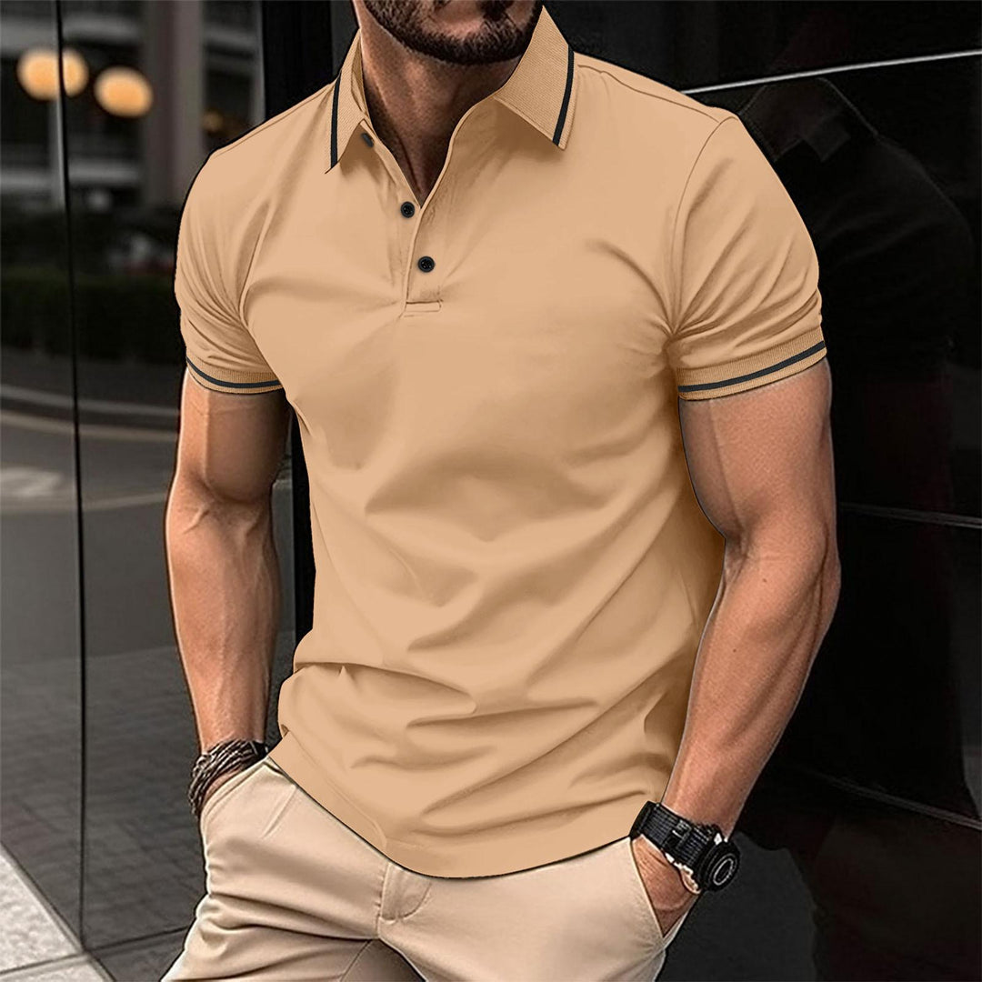 Classic Men's Short Sleeve Polo Shirt - Breathable and Comfortable