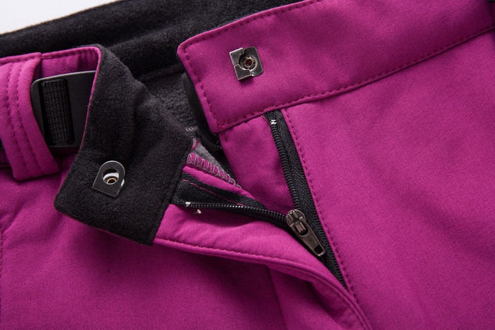 Waterproof Women's Hiking Pants with Fleece Lining - Durable Trekking Pants for Outdoor Use