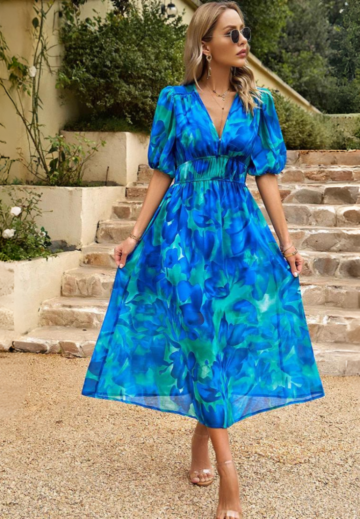 Elegant Floral Women's Dress