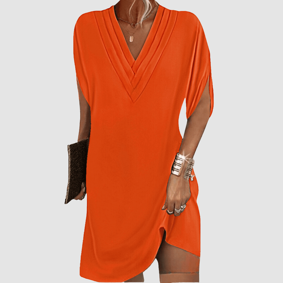 Elegant Lightweight Women's Half-Sleeve Dress