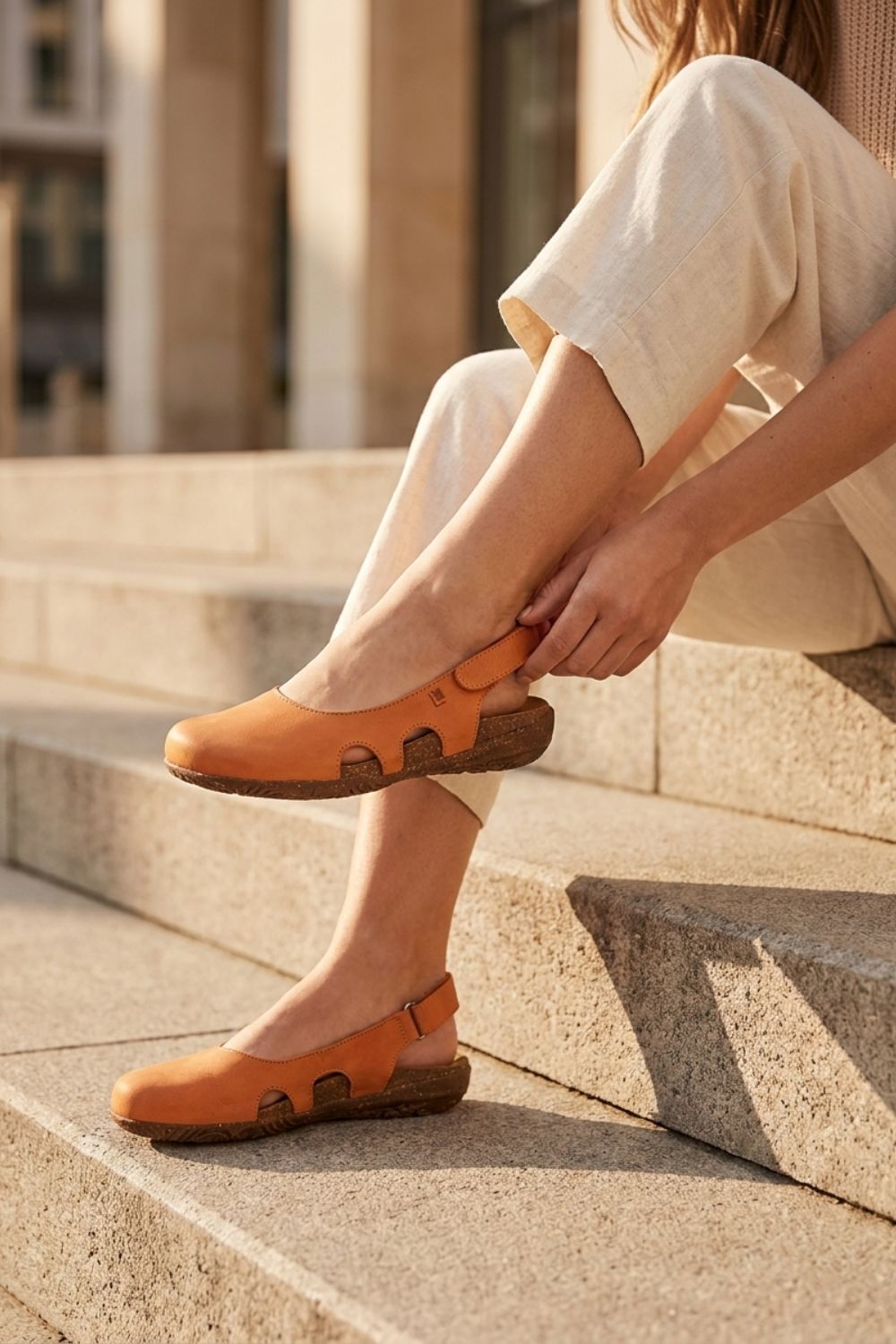 Comfortable Cork Women's Slingback Sandals