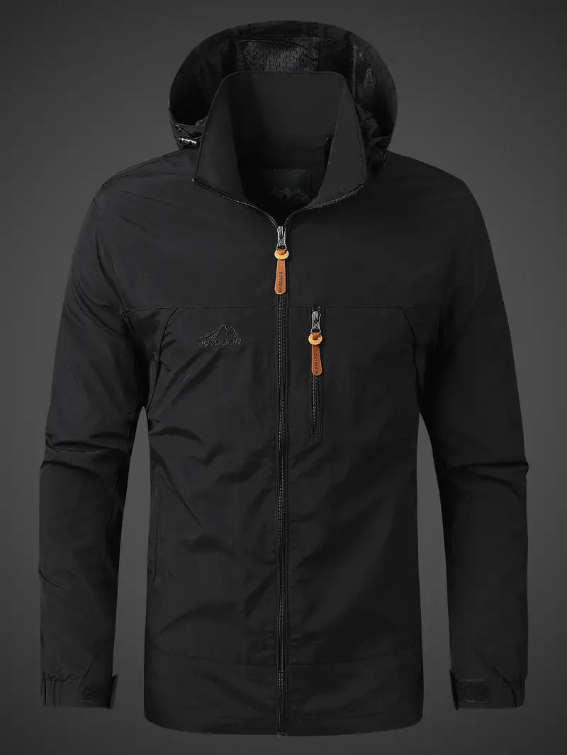 Waterproof and Windproof Men's Outdoor Jacket - Breathable for Hiking and Trekking