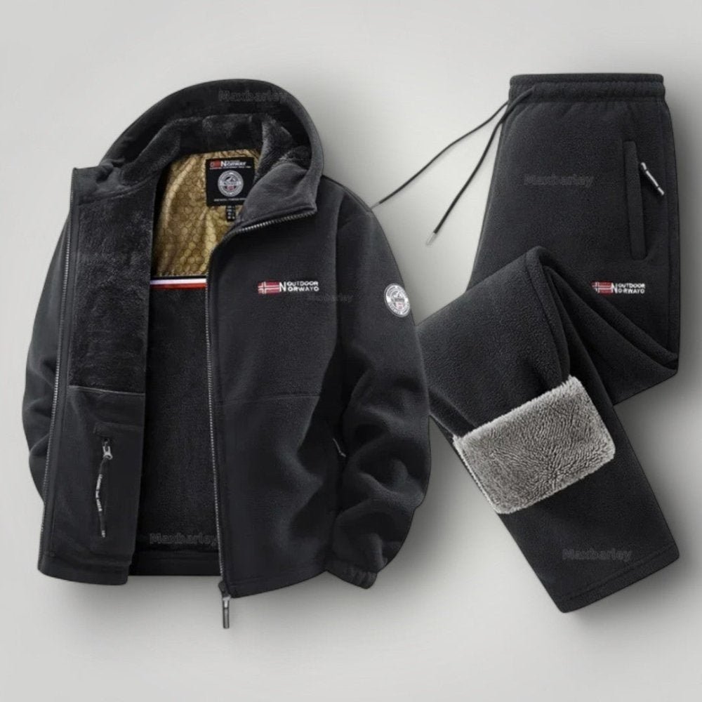 Men's Winter Jacket with Thermal Fleece Lining - Weather-Resistant and Windproof