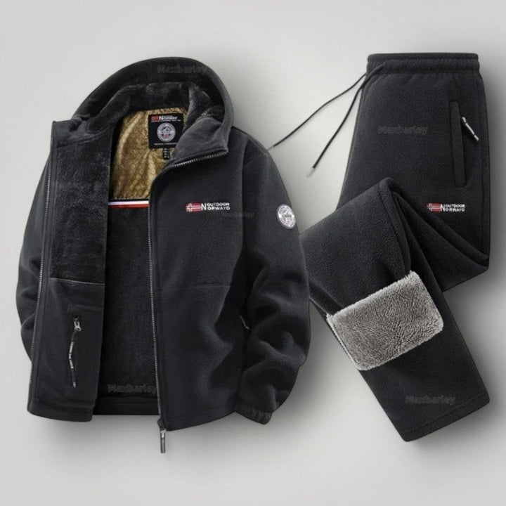 Men's Winter Jacket with Thermal Fleece Lining - Weather-Resistant and Windproof