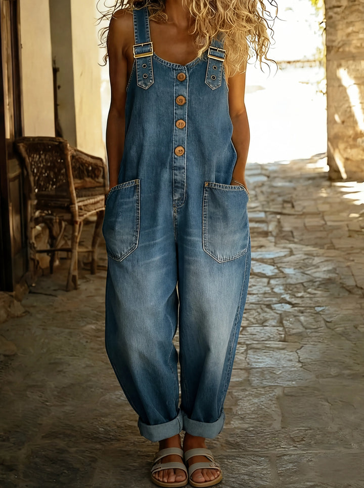 Versatile Adjustable Women's Denim Overall