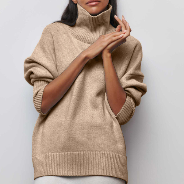 Elegant Women's Turtleneck Sweater - Soft and Versatile