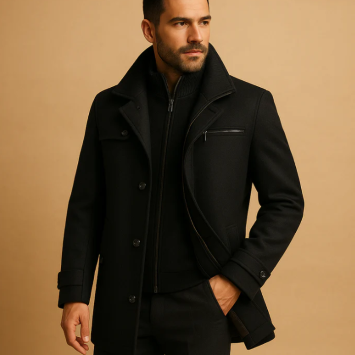 Warm Adjustable-Cuff Men's Winter Coat