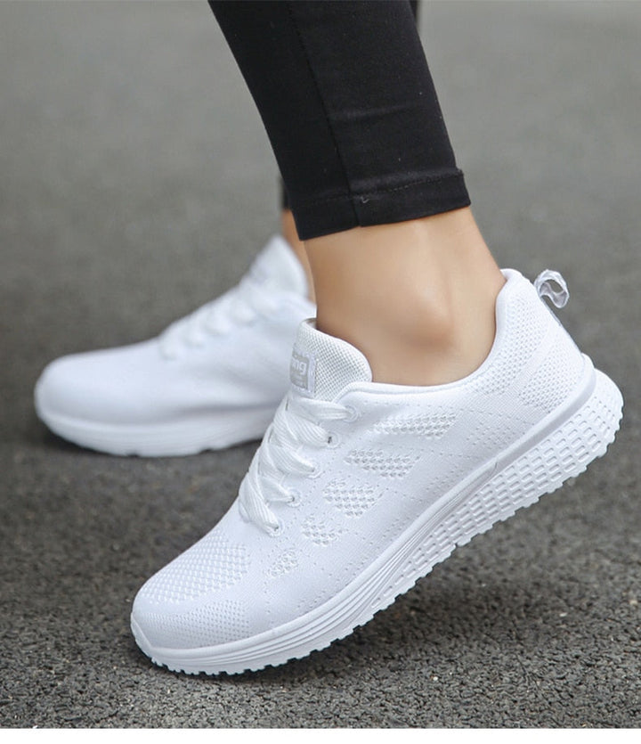 Ergonomic Women's Casual Shoes - Lightweight Sneakers with Breathable Material