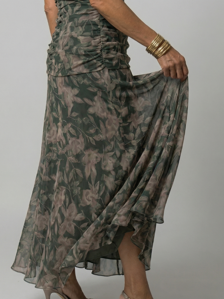 Elegant Lightweight Women's Off-Shoulder Flow Midi Dress