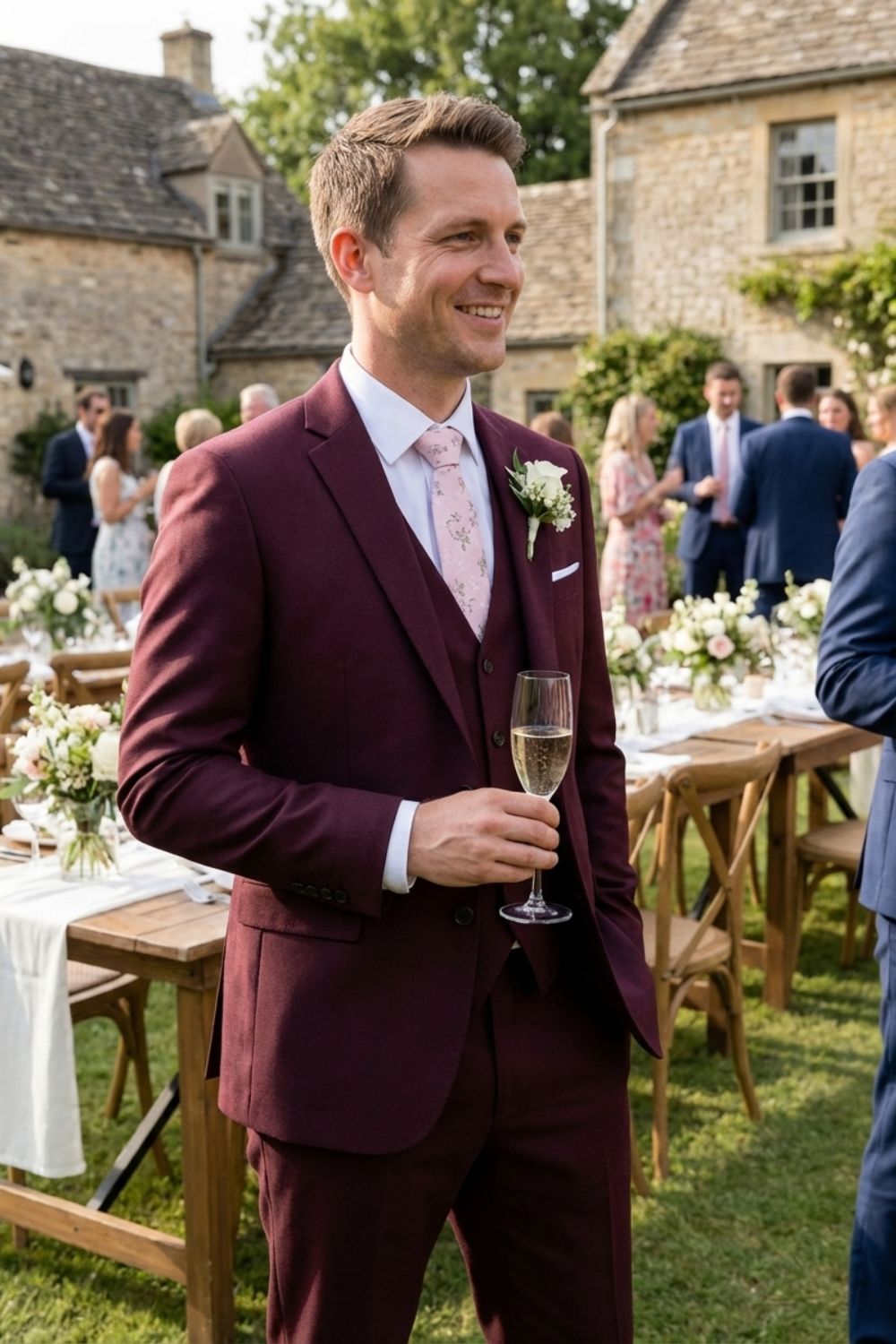 Elegant 3-Piece Men's Suit Set with Vest