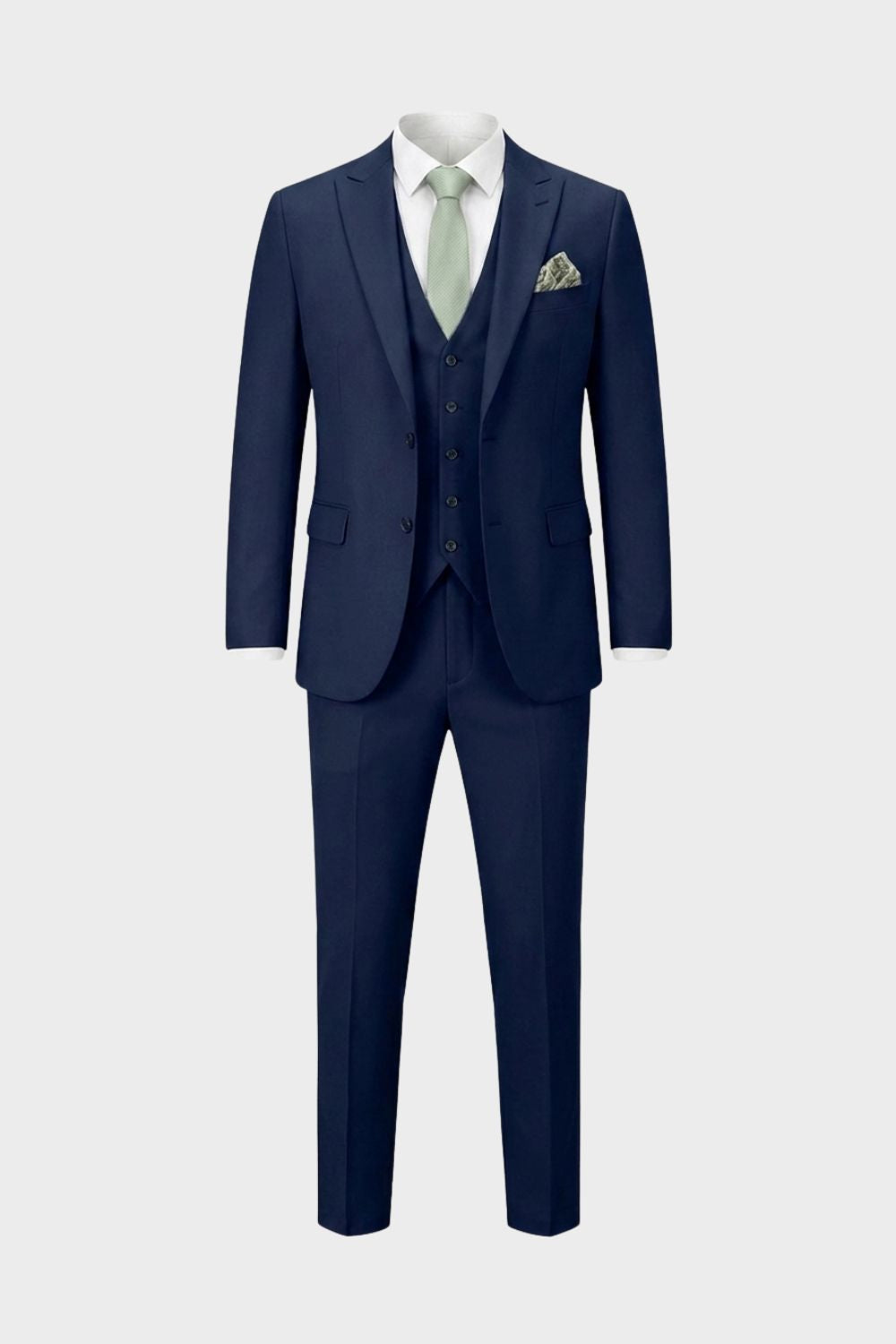 Elegant Slim-Fit Men's Three-Piece Suit