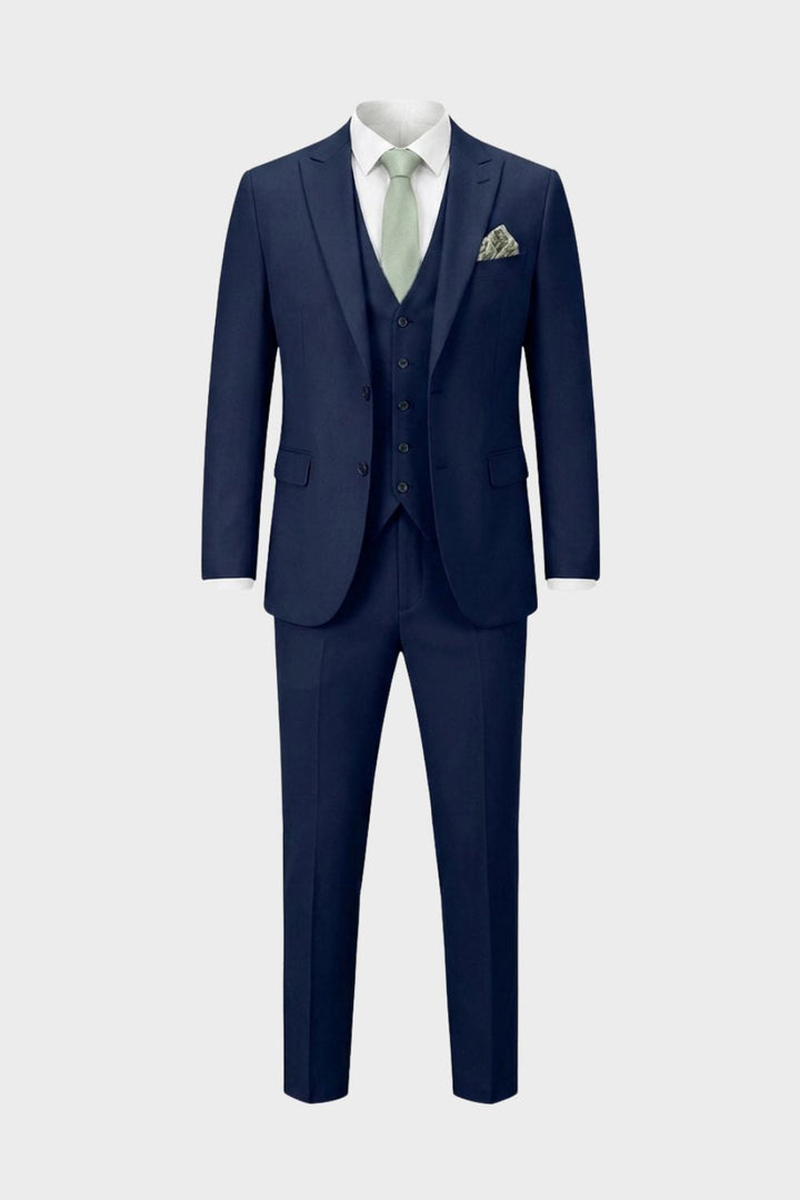 Elegant Slim-Fit Men's Three-Piece Suit