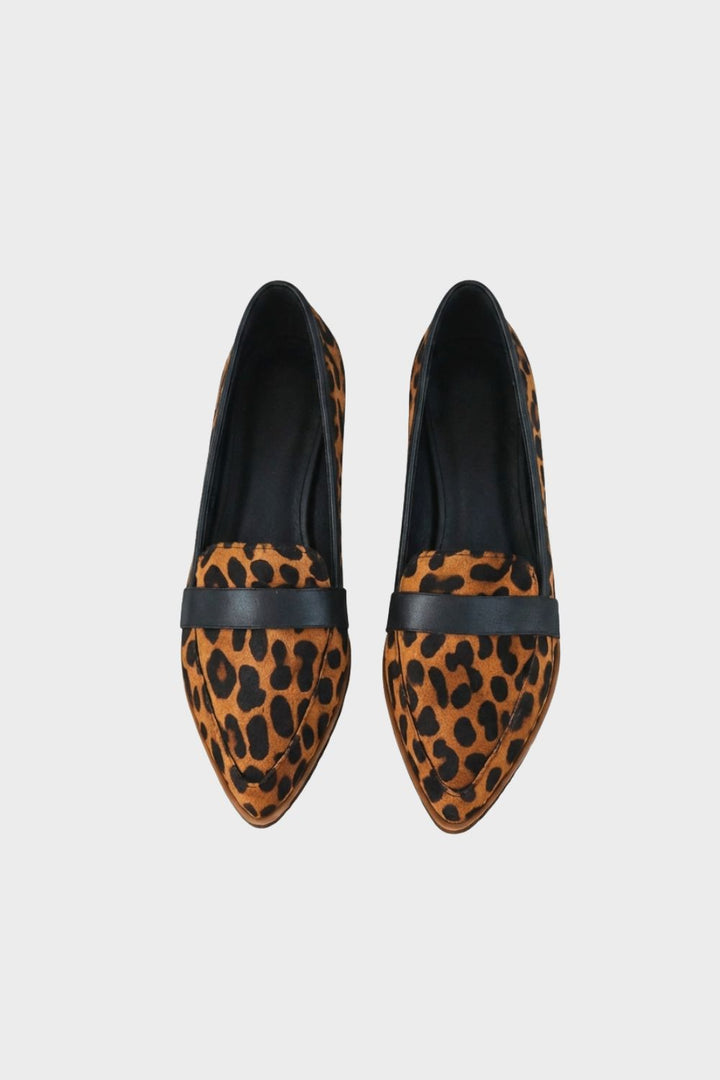 Elegant Pointed-Toe Women's Suede Loafers with Block Heel