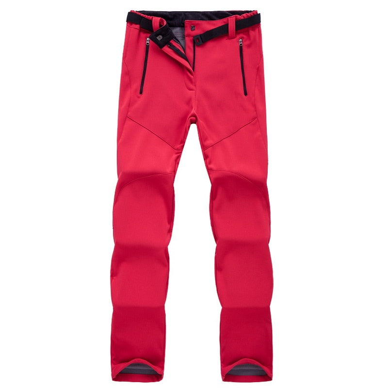 Waterproof Women's Hiking Pants with Fleece Lining - Durable Trekking Pants for Outdoor Use