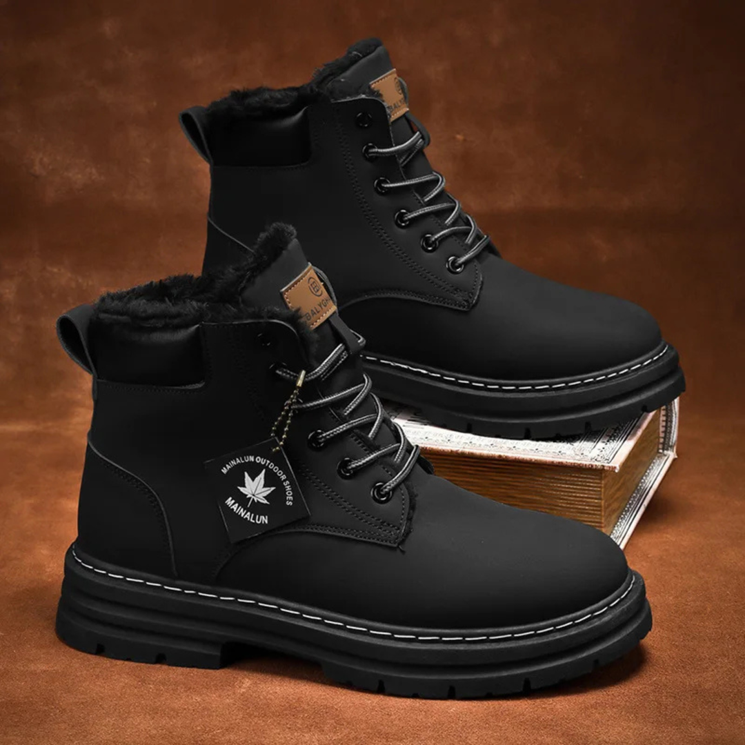 Warm Fur-Lined Men's Insulated Snow Boots