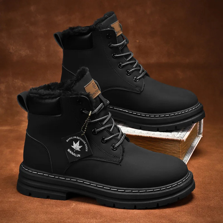 Warm Fur-Lined Men's Insulated Snow Boots