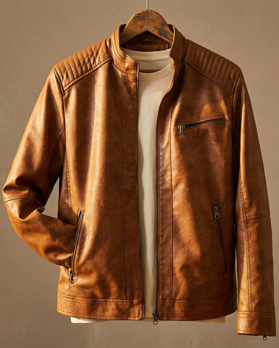 Classic Stylish Men's Leather Jacket