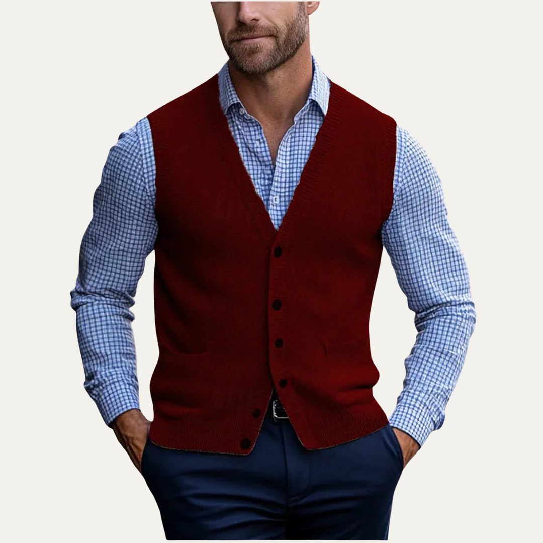 Classic Smart-Casual Men Knit Vest