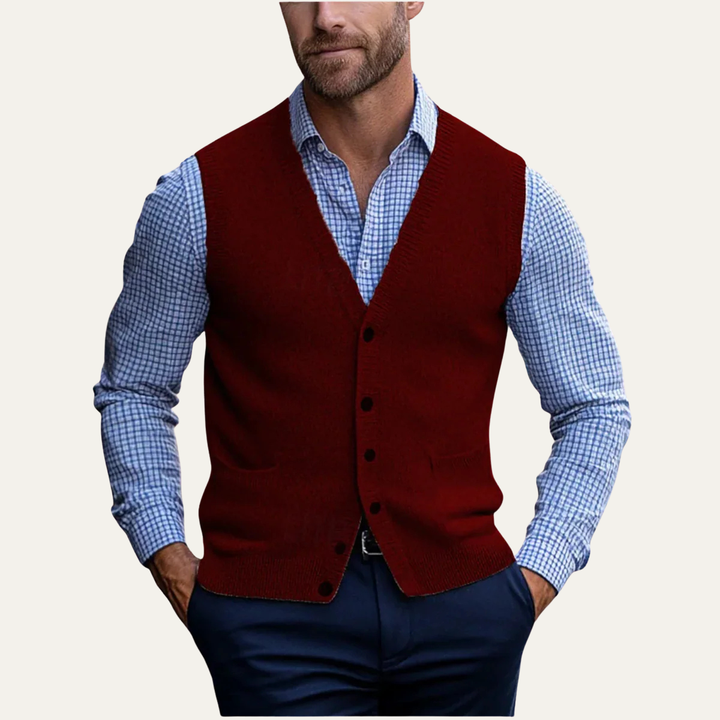 Classic Smart-Casual Men Knit Vest