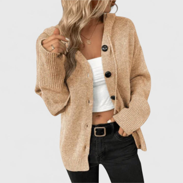 Classic Women's Button-Front Cardigan - Timeless and Versatile