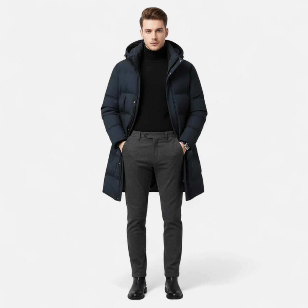 Premium Men's Winter Down Parka with Hood