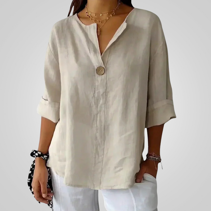 Lightweight Women's Linen Shirt - Breathable and Airy for Summer