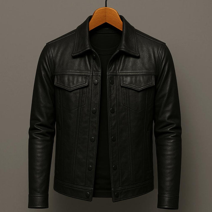 Premium Leather Men's Motorcycle Jacket in Moto Style