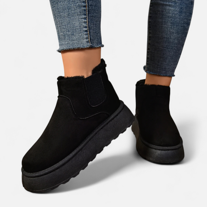 Women's Warm Plush Platform Ankle Boots