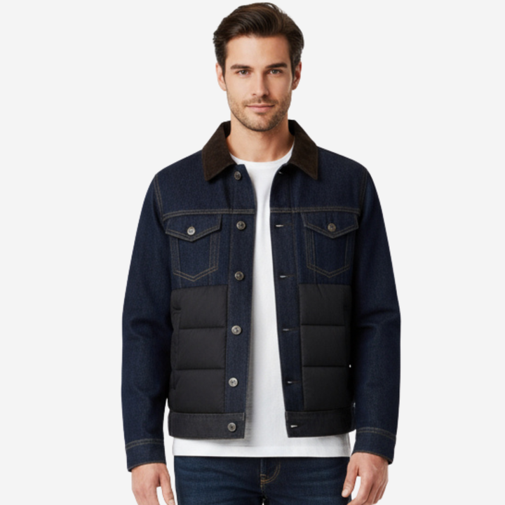 Men's Insulated Denim Winter Jacket